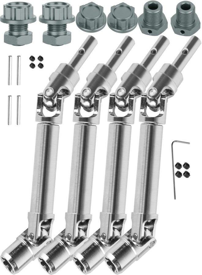 قطع غيار RCHuiWow RC Driveshafts Axerts لسيارات Typhon 3S BLX وTyphon Mega 550 بمقياس 1/8، أعمدة دفع أمامية وخلفية فولاذية بوزن 45 رطلاً مع محور سداسي للعجلات مقاس 17 مم، متوفرة باللونين الفضي والتيتانيوم. - Image 1